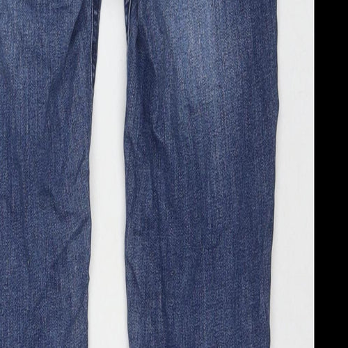 Denim & Co. Womens Blue Cotton Skinny Jeans Size 8 L29 in Regular Zip