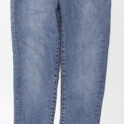 Marks and Spencer Womens Blue Cotton Jegging Jeans Size 8 L26 in Regular Zip