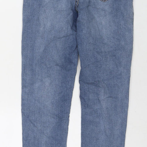 Marks and Spencer Womens Blue Cotton Jegging Jeans Size 8 L26 in Regular Zip