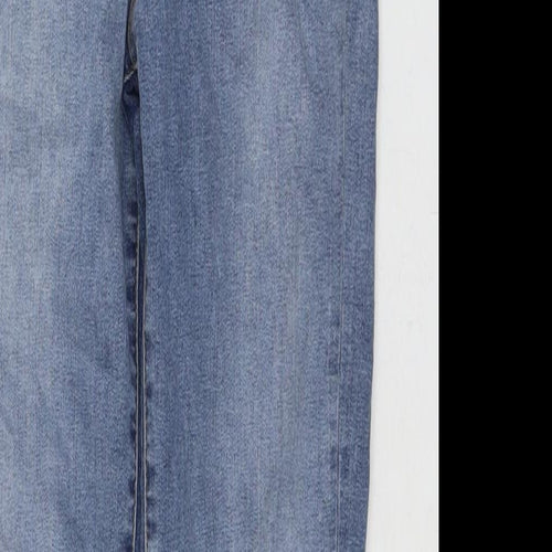Marks and Spencer Womens Blue Cotton Jegging Jeans Size 8 L26 in Regular Zip