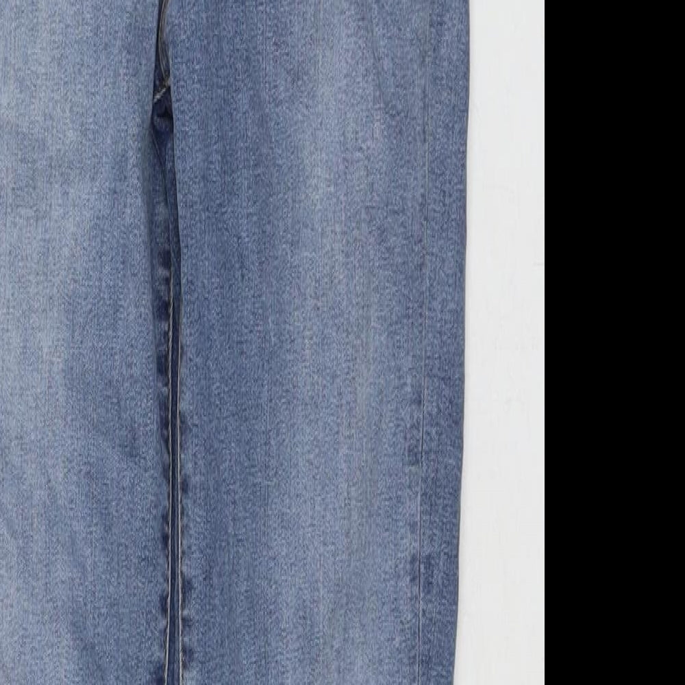 Marks and Spencer Womens Blue Cotton Jegging Jeans Size 8 L26 in Regular Zip