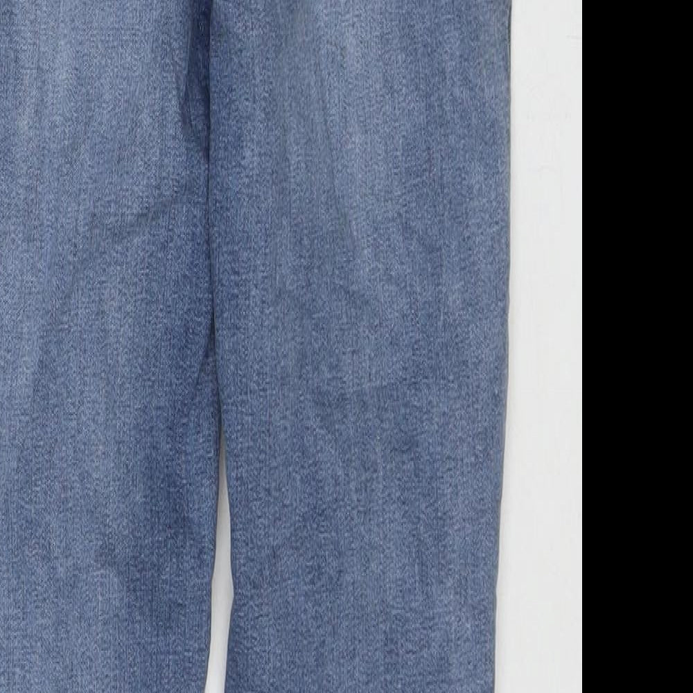 Marks and Spencer Womens Blue Cotton Jegging Jeans Size 8 L26 in Regular Zip