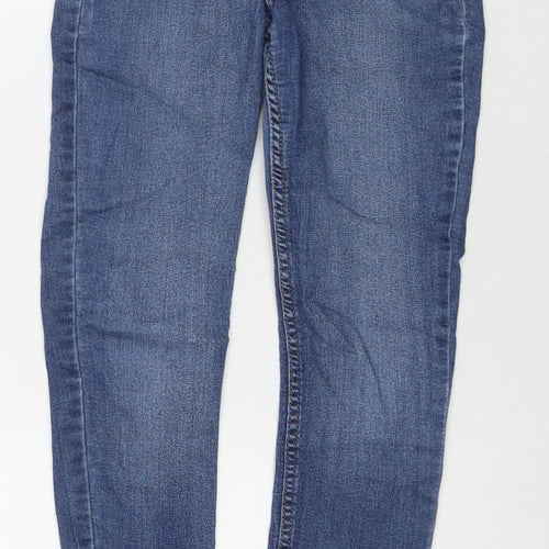 Divided by H&M Womens Blue Cotton Skinny Jeans Size 6 L26 in Regular Zip