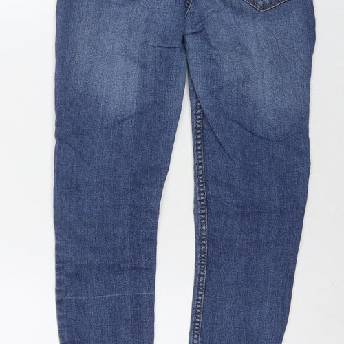 Divided by H&M Womens Blue Cotton Skinny Jeans Size 6 L26 in Regular Zip