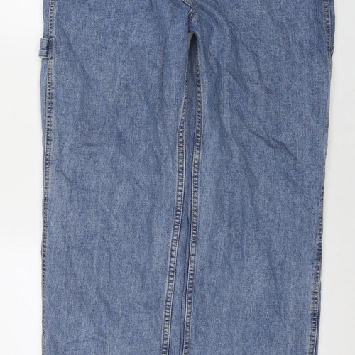 FOREVER 21 Mens Blue Cotton Straight Jeans Size 33 in L32 in Regular Zip