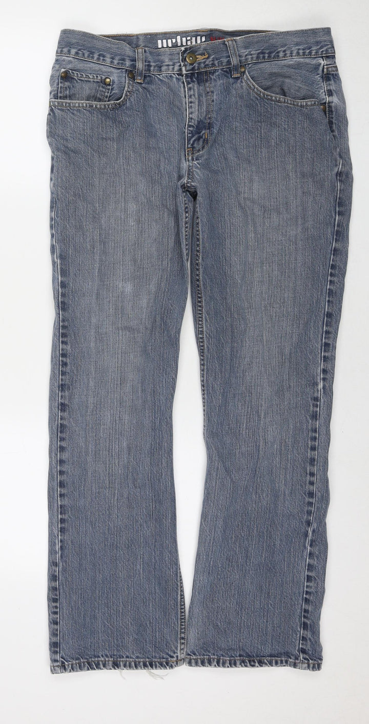 Urban Pipeline Mens Black Cotton Bootcut Jeans Size 33 in L32 in Regular Zip