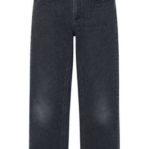 Marks and Spencer Womens Grey Cotton Straight Jeans Size 8 L23 in Regular Zip