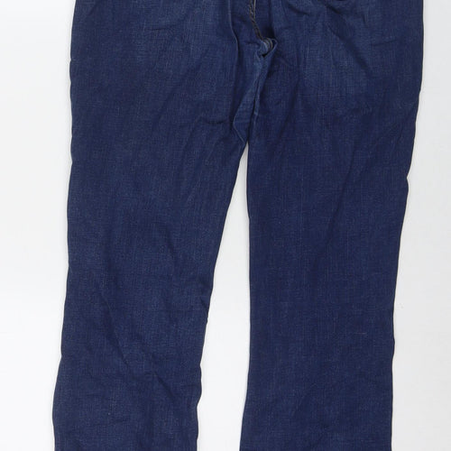 Per Una Womens Blue Polyester Blend Straight Jeans Size 12 L32 in Regular Zip