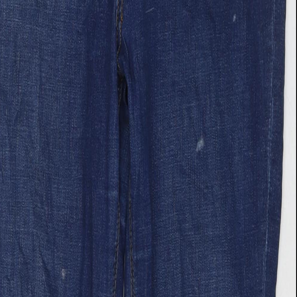 Per Una Womens Blue Polyester Blend Straight Jeans Size 12 L32 in Regular Zip