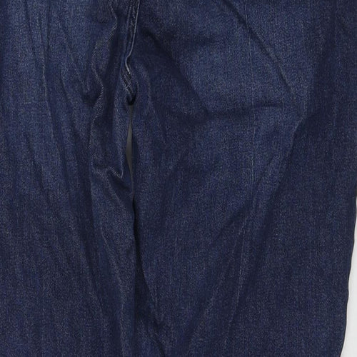 NEXT Womens Blue Cotton Skinny Jeans Size 20 L30 in Regular Zip