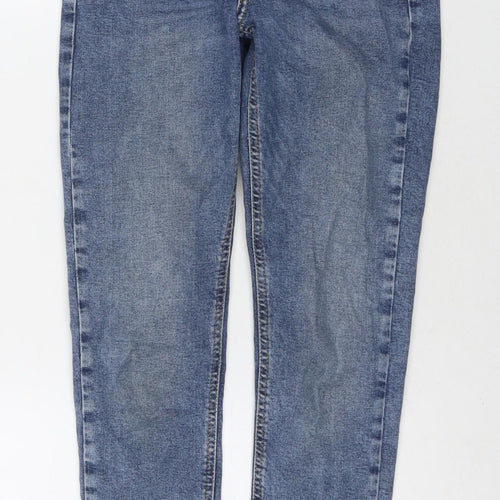 Topshop Womens Blue Cotton Skinny Jeans Size 25 in L30.5 in Regular Zip
