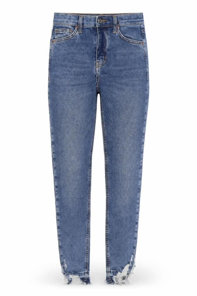 Topshop Womens Blue Cotton Skinny Jeans Size 25 in L30.5 in Regular Zip