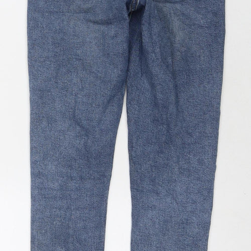 Topshop Womens Blue Cotton Skinny Jeans Size 25 in L30.5 in Regular Zip