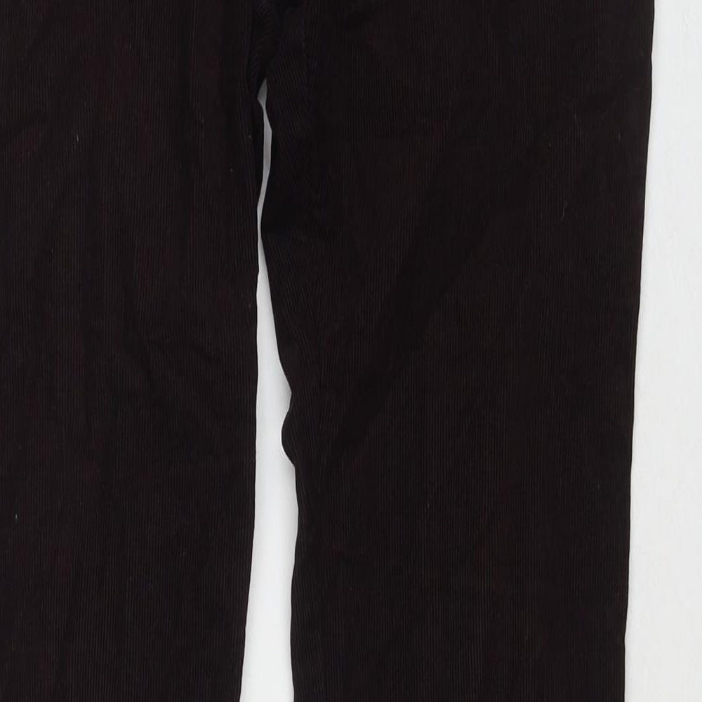 Marks and Spencer Womens Red Cotton Trousers Size 10 L28 in Regular Zip