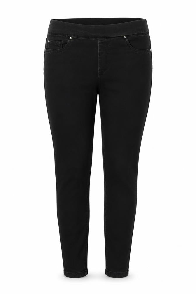 Denim & Co. Womens Black Cotton Jegging Jeans Size 12 L24 in Regular Zip