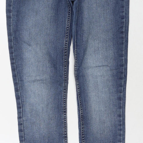 Divided by H&M Womens Blue Cotton Skinny Jeans Size 6 L28 in Regular Zip