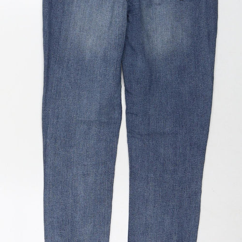 Divided by H&M Womens Blue Cotton Skinny Jeans Size 6 L28 in Regular Zip