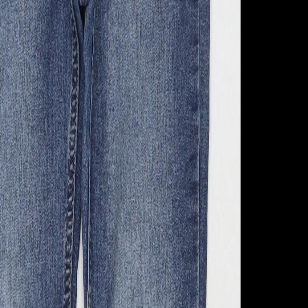 Divided by H&M Womens Blue Cotton Skinny Jeans Size 6 L28 in Regular Zip