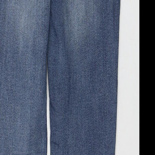 Divided by H&M Womens Blue Cotton Skinny Jeans Size 6 L28 in Regular Zip