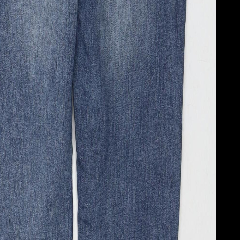 Divided by H&M Womens Blue Cotton Skinny Jeans Size 6 L28 in Regular Zip