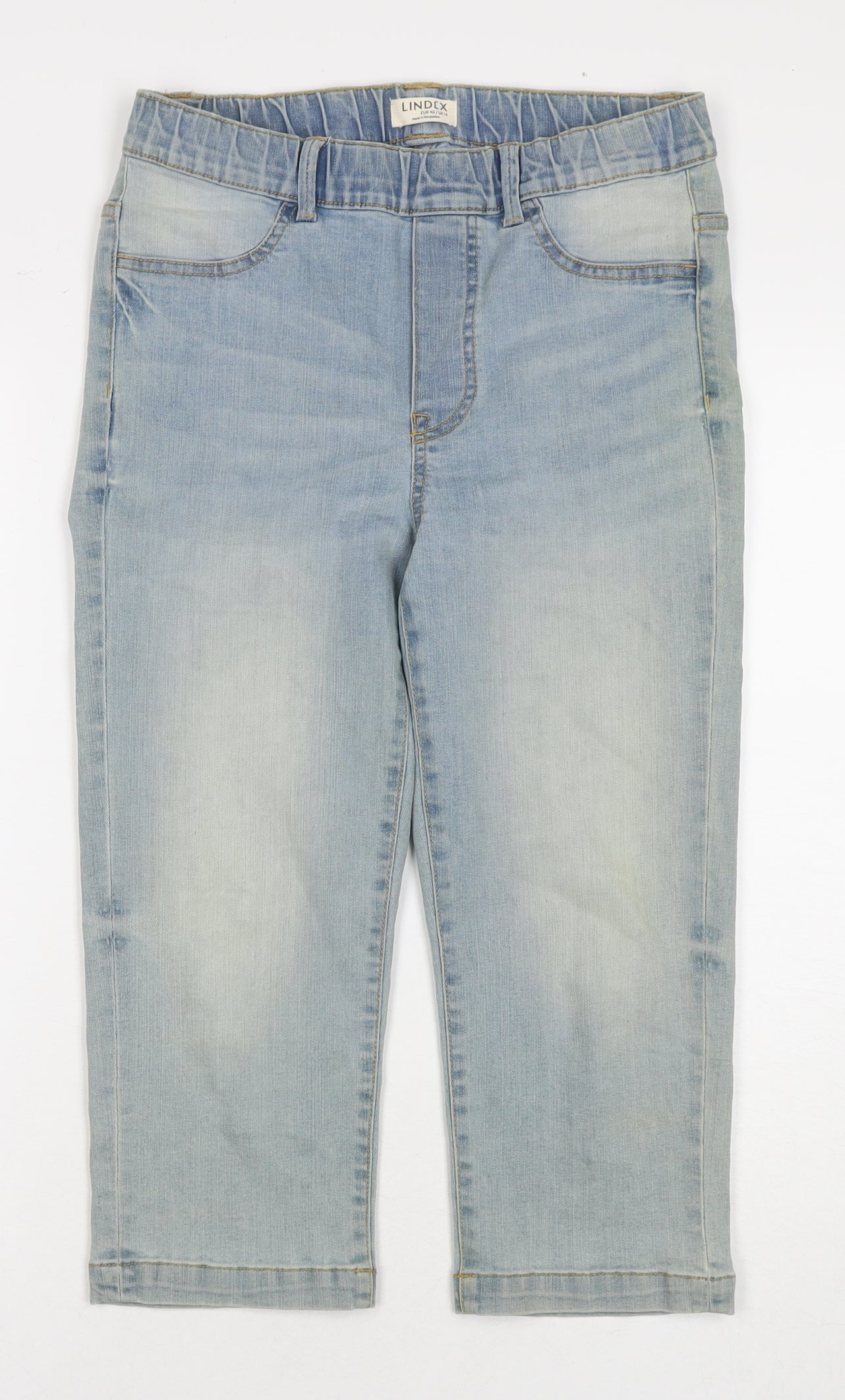 Lindex Womens Blue Cotton Capri Jeans Size 14 L20 in Regular