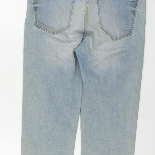 Lindex Womens Blue Cotton Capri Jeans Size 14 L20 in Regular