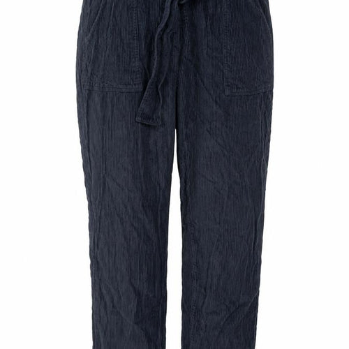 Topshop Womens Blue Cotton Trousers Size 12 L26 in Regular Zip