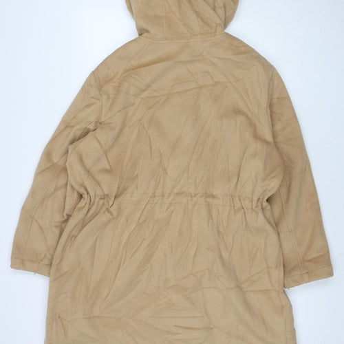 Marks and Spencer Womens Brown Overcoat Coat Size XL Zip