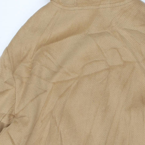 Marks and Spencer Womens Brown Overcoat Coat Size XL Zip
