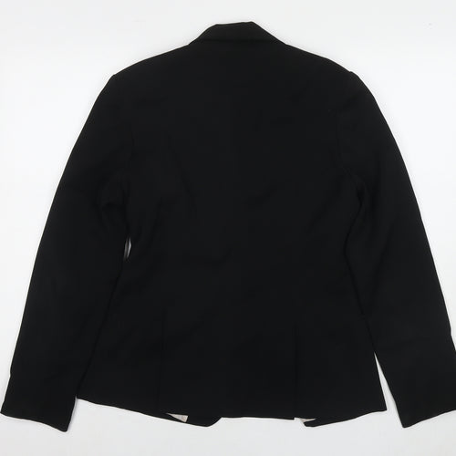 BAY Womens Black Jacket Blazer Size 10 Button