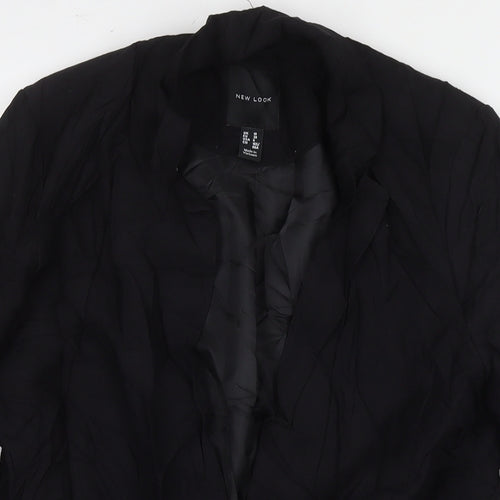 New Look Womens Black Jacket Blazer Size 10 Button