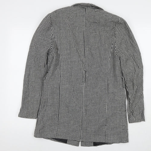Boohoo Womens Multicoloured Herringbone Jacket Blazer Size 10