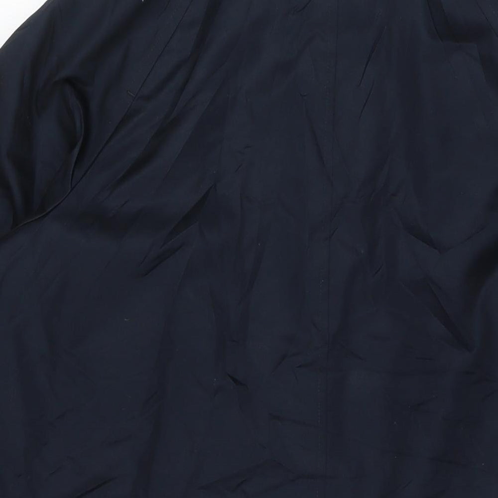 Marks and Spencer Womens Blue Trench Coat Coat Size 14 Button
