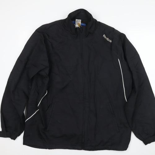 Reebok Mens Black Jacket Size L Zip