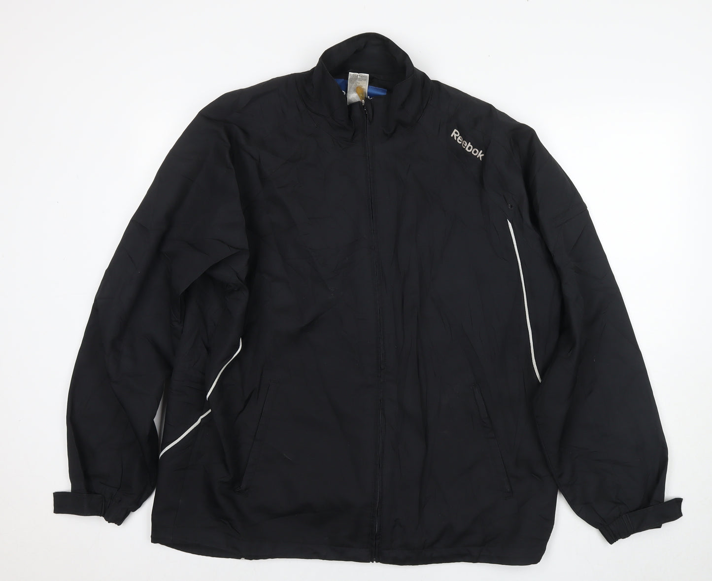Reebok Mens Black Jacket Size L Zip