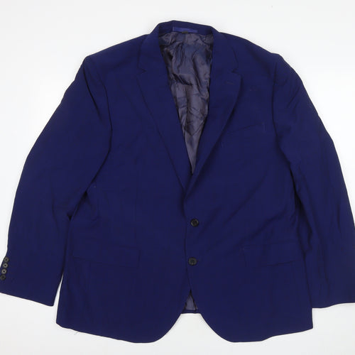 Marks and Spencer Mens Blue Wool Jacket Suit Jacket Size 46 Regular