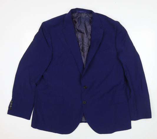 Marks and Spencer Mens Blue Wool Jacket Suit Jacket Size 46 Regular