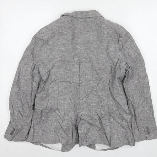 Marks and Spencer Womens Grey Jacket Blazer Size 12 Buckle