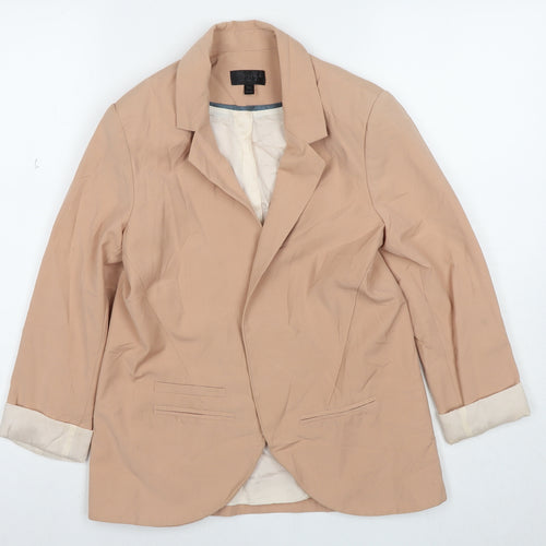 Topshop Womens Beige Jacket Blazer Size 8