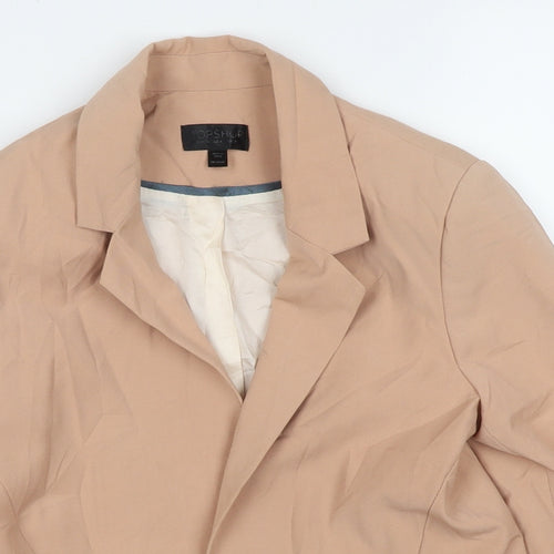 Topshop Womens Beige Jacket Blazer Size 8