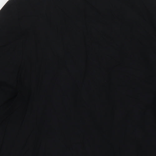 Marks and Spencer Womens Black Biker Blazer Size 14 Button