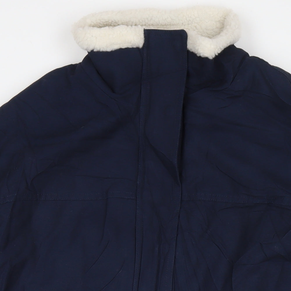 Per Una Womens Blue Parka Coat Size 16 Zip