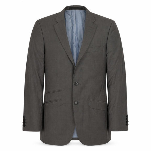 Front view of Autograph men’s grey polyester jacket suit jacket, size 36, regular