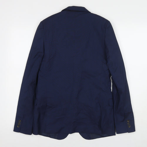 Marks and Spencer Boys Blue Jacket Blazer Size 14-15 Years Button