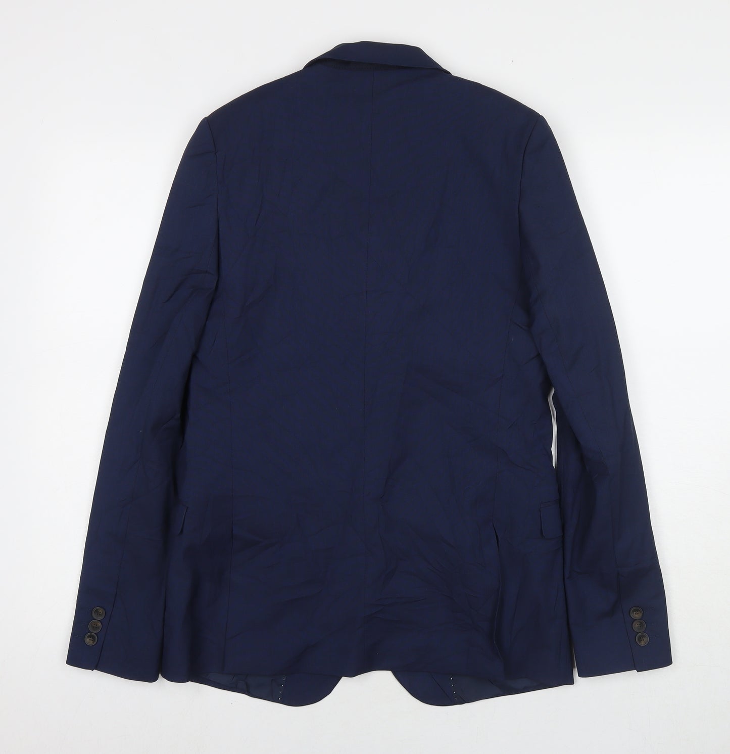 Marks and Spencer Boys Blue Jacket Blazer Size 14-15 Years Button