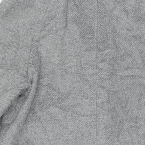 Marks and Spencer Womens Grey Overcoat Coat Size 14 Buckle