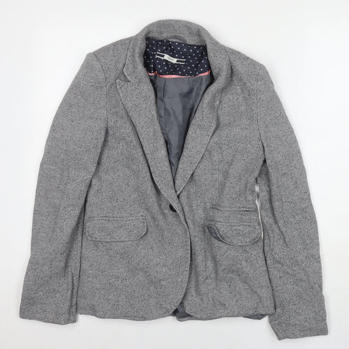 NEXT Womens Grey Jacket Blazer Size 12 Button