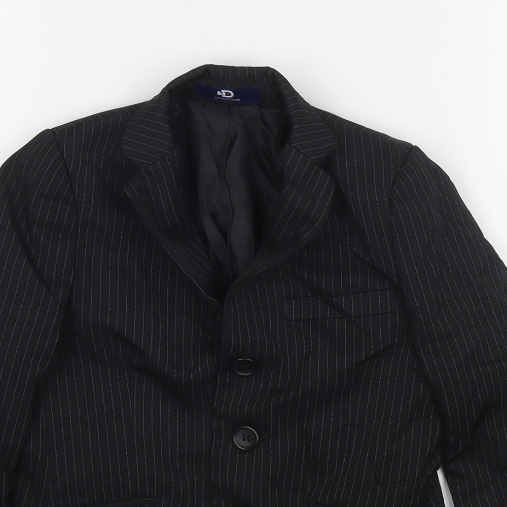 Duck & Dodge Boys Black Jacket Blazer Size 4 Years Button