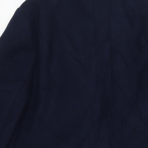 Marks and Spencer Womens Blue Overcoat Coat Size 14 Button