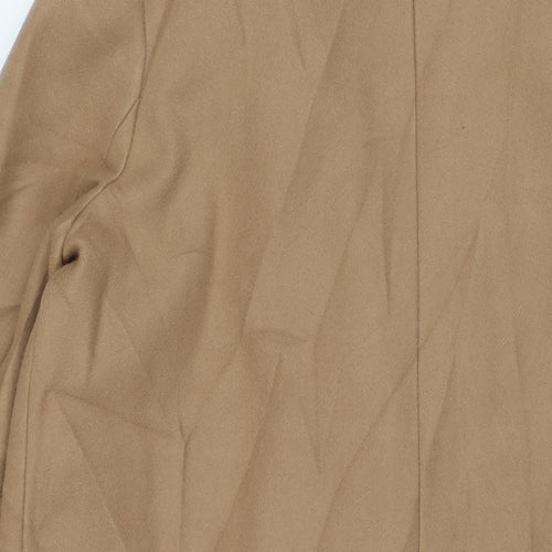 Marks and Spencer Womens Beige Overcoat Coat Size 16 Zip